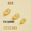 Broche de Lingote de Plata de Ley S925 Broche para Collar de Perlas Accesorios para Pulseras DIY Broche con Inserto Chapado en Oro Broche Conector