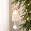 Mingguan Regalo de Vacaciones Transfronterizo Colgante de Árbol de Navidad Falda de Hilo con Cuentas Niña Ángel Adornos Colgantes Niños Muñeca Linda