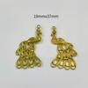 Pavo Real de Cobre Fundido diy latón cobre embrión colgante pequeño accesorios para aretes collar aretes nicho productos semiacabados