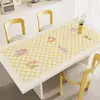 Jogo Americano Minimalista para Mesa de Jantar, Impermeável, à Prova de Óleo, Lavável, Resistente ao Calor, Toalha de Mesa, Cor Creme, Protetor de Mesa de Centro de PVC de Alta Qualidade