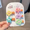 Nuevo juego de 5 piezas de pinzas para el pelo de seguridad de resina con diseño de animales de dibujos animados para bebés, cobertura completa, para niños, accesorios para el pelo de niñas de jardín de infantes