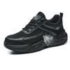 Sapatos de Proteção Respiráveis para Trabalho Transfronteiriços Dinggu para Homens, Anti-Atingimento, Anti-Perfuração, Absorventes de Choque, Leves e Macios Calçados de Segurança, Sapatos de Trabalho Protetores Leves