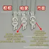 Collar con Hebilla de Herradura Pequeña en Forma de Ocho de la Familia Fei para Mujer Diseño de Moda Full Diamond Versión Alta Hebilla de Herradura con Diamante Incrustado CNC