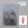 Accesorios de Uñas de Moda con Pedrería Plana de Alto Brillo y Alta Transparencia, Pedrería Checa Color AB, Decoraciones para Uñas que No se Caen al por Mayor