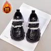 Zapatos para Niñas Zapatos de Princesa de Cuero para Niños 2026 Otoño Forro Simple Suela Blanda Mocasines Estilo Británico Adorno de Encaje