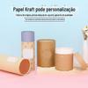 Tubos de Papel Impermeáveis de Grau Alimentício Personalizados, Latas de Papel, Latas de Papel para Presente de Óleo Essencial de Perfume, Fábrica de Latas de Papel para Alimentos Substitutos de Refeição Suplementos Nutricionais
