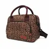Bolsa de almuerzo térmica para mujer con estampado de tela Oxford de venta caliente transfronteriza, bolsa aislante Peva portátil de mano y cruzada, ecológica