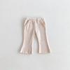 Pantalones Acampanados Elásticos de Color Sólido Casuales Nuevos para Primavera y Otoño 2026 para Niñas, Pantalones Largos Casuales para Salir