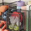 Estante de almacenamiento para el hogar para equipo de fitness, deportes, yoga, almacenamiento duradero, almacenamiento móvil para raquetas y pelotas, estante para huecos