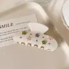 Presilha de Cabelo Floral Estilo Coreano com Design Doce e Elegante, Presilha de Cabelo Flor Pequena Tridimensional para Mulheres, Adequada para Penteados Updo, Acessório de Cabelo Presilha Tubarão