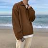 Suéter de Solapa para Hombre MYQ Invierno Suéter de Punto Holgado para Hombre Estilo Coreano Moderno Distintivo Otoño e Invierno Suéter Grueso