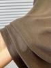 Top Rojo de Manga Corta Volante Elástico de Cuello Medio para Mujer Moda Reductor de Edad Versátil Estilizado Aspecto de Alta Gama Estilo Coreano Hermosa Camiseta