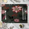 Hojas Geométricas Estilo Europeo Mantel para Mesa de Comedor Impreso Simple Mantel Occidental para Comedor Mantel para Tazón del Hogar