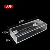 Caja de Pesca de Acrílico para Pesces Pequeños y Gobios con Rayas Blancas Transparentes Artículos Pequeños Pesca Salvaje Aspio Camping Caja de Observación de Arroyos Pequeños Escala de Observación de Peces