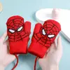 Cordón de Dibujos Animados para Niños Guantes de Invierno Tejidos para Colgar en el Cuello Funda de Bolsa Engrosada para Niños Guantes Completamente Cubiertos Resistentes al Frío para Niños Grandes