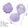 Peine Plegable Compacto Transfronterizo Fabricante Peine de Espejo Colorido Peine de Concha Perlada Electrochapada Peine de Bolsa de Aire Peine de Peluquería Portátil