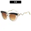 Óculos de Sol Femininos Moda Cat-Eye Pernas de Cobra Óculos de Sol Tendência Personalidade Europeus e Americanos Transfronteiriços Óculos de Sol de Alta Qualidade