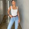 2025 Exportación Europea y Americana Verano Camisola con Forma de I Top para Mujer Camisola Chaleco Delgado # Wt2238