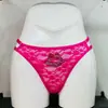 Calcinhas de Renda Sexy Estilo Novo para Mulheres, Fashion com Lábios de Strass, Cobrindo Semi-os Quadris, Calcinhas Sexy Meio-Cobertura Ajustáveis