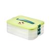 Caja para Dumplings Hogar Gran Capacidad Congelación Conservación Fresca Caja de Almacenamiento para Refrigerador Congelador Multicapa con Temporizador Caja de Almacenamiento para Dumplings