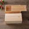 Caja rectangular de madera maciza con tirador, personalizada, para escritorio, vintage, de almacenamiento, tamaño pequeño, para té, embalaje de regalo