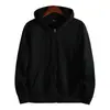 Moletom com Zíper e Estampa LOGO2024 Primavera Outono Inverno Masculino e Feminino Solto com Forro de Fleece Roupa Externa com Capuz Cinza para Casais