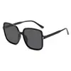 Gafas de sol cuadradas de montura grande con degradado estilo coreano para mujer, de moda en Instagram, para cara grande, adelgazantes, protección UV para hombre