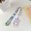 Conjunto de Cartões Retrátil Estudante Sanrio Conjunto de Cartões Crianças Cartão de Ônibus Refeição Cartão de Baú de Coleta Cartão Escolar Jardim de Infância Corda Longa para Pendurar no Pescoço