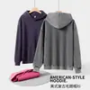 Sudadera con capucha retro lavada y desgastada de 350 g seleccionada cuidadosamente para hombre talla grande, sudadera con capucha de rizo europea y americana para mujer, venta al por mayor