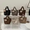 Bolso de Mano Pequeño Retro de Nicho, Moderno y Sencillo para Mujer, Bolso Cruzado Nuevo de Primavera 2026 para el Trabajo, Bolso Tote Pequeño Tipo Cubo