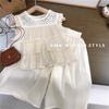 Traje de verano para niña Chaleco de moda de alta gama para exteriores Pantalones de pierna ancha Conjunto de dos piezas de moda para bebé Conjunto de comercio exterior