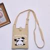 2024 Bolsa de Mão Mini de Tricô Guofeng Panda Bolsa de Celular Fashion Guofeng Bolsa de Ombro Bolsa Casual Versátil