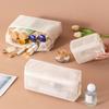 Nova Bolsa de Maquiagem de Malha Respirável, Bolsa Portátil de Classificação para Artigos de Higiene Pessoal de Viagem, Bolsa Compacta para Armazenamento de Batom