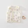 Ropa para bebés recién nacidos, algodón puro Clase A, sin costuras, nuevo chaleco de algodón de 40 g, ropa exterior para bebé, ropa de otoño e invierno para niños
