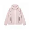 Moletom com Capuz Color Block Hassu Line para Homem, Jaqueta Esportiva com Zíper Nova Outono 2026, Top College Patchwork Desconstruído