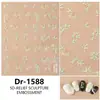 Redanco5D Embutido Popular Desenho Animado Adesivo para Unhas Concha Luz Folha de Bambu Adesivo Estéreo para Unhas Dr1588