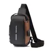 Bolso Cruzado Sencillo de Hombro Único para Hombre, Mochila Multiusos de Marca de Moda, Bolso para Hombre con Candado de Contraseña Multiusos