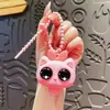 Chaveiro Criativo Gato de Olhos Grandes Aperta-se Boneca Gatinho Desenho Animado Fofo Descompressão Pingente de Bolsa para Casal Presente