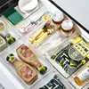 Caja de Almacenamiento Transparente Estilo Japonés con Cajones Divididos, Caja de Almacenamiento de Plástico con Compartimentos Largos para Cubiertos, Set de Organización para Debajo del Escritorio