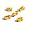 Acessórios de Aço Inoxidável Transfronteiriços 26 Letras Inglesas Pulseira DIY Chaveiro Miçangas com Furo Miçangas Acessórios para Joias S135