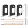 Acessórios de Bloqueio de Gaxeta Placa de Aço Inoxidável Conjunto de 3 Peças de Espessuras Diferentes para Fixar Frestas de Porta e Travas de Porta para Fechaduras de Porta Amazon