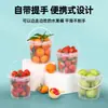 Cubo Transparente de Moda 500ml/700ml/1L para Té de Leche, Frutas, con Tapa, Caja Portátil para Llevar para Gelatina de Hielo, Ensalada de Frutas