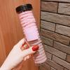 Gomas para el Cabello de Color Caramelo en Lata, Bandas para el Cabello Gruesas Onduladas, Gomas para el Cabello de Verano de Alta Elasticidad Duraderas, Bandas para el Cabello Esponjosas