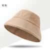 Sombrero de Otoño e Invierno Transfronterizo para Mujer Estilo Coreano Moda Felpa Sombrero de Pescador Cálido Showface Pequeño Exterior Visón Dorado Terciopelo Sombrero Cubo