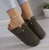 Pantuflas de mujer, pantuflas de corcho para pareja, Zapatos romanos Wish de talla grande para comercio exterior, pantuflas a media altura casuales, zapatos cómodos, modernos
