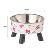 Tigela para gato com proteção para o pescoço, tigela anti-derramamento para comida de gato e cachorro, tigela elevada de aço inoxidável para comida de gato, tigela de alimentação para gato, disponível para atacado