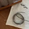 Goma para el pelo a rayas color café estilo 2026 de Corea, Cuerda para el pelo de alta elasticidad, simple y a la moda, Accesorio para el cabello para mujer