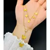 Moda Estilo Coreano Design de Nicho Multicamadas Banhado a Ouro Brilhante Borboleta Pingente de Ouro 18K Colar de Aço Inoxidável Ins
