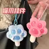 Bonito desenho animado periférico pingente gatinho garra garra picolé boneca chaveiro menina bolsa chaveiro pingente pingente
