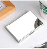 Caixa para Cartão de Crédito Aço Inoxidável Metal Anti-magnético Bolsa para Cartões de Organização 6 Compartimentos para Cartões Bolsa para Cartões de Visita Função de Blindagem Blindagem RFID